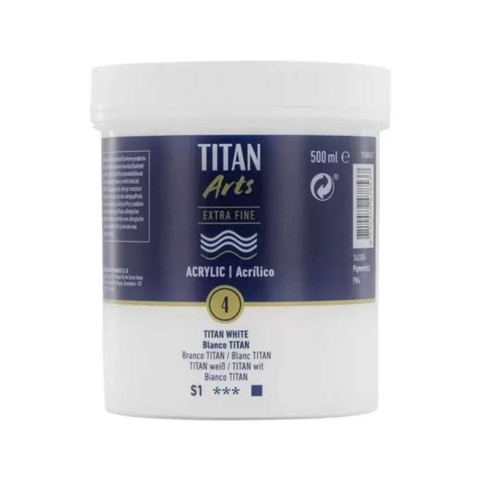 Acrílico Extrafino Blanco Titan nº4 S1 Titan 500ml