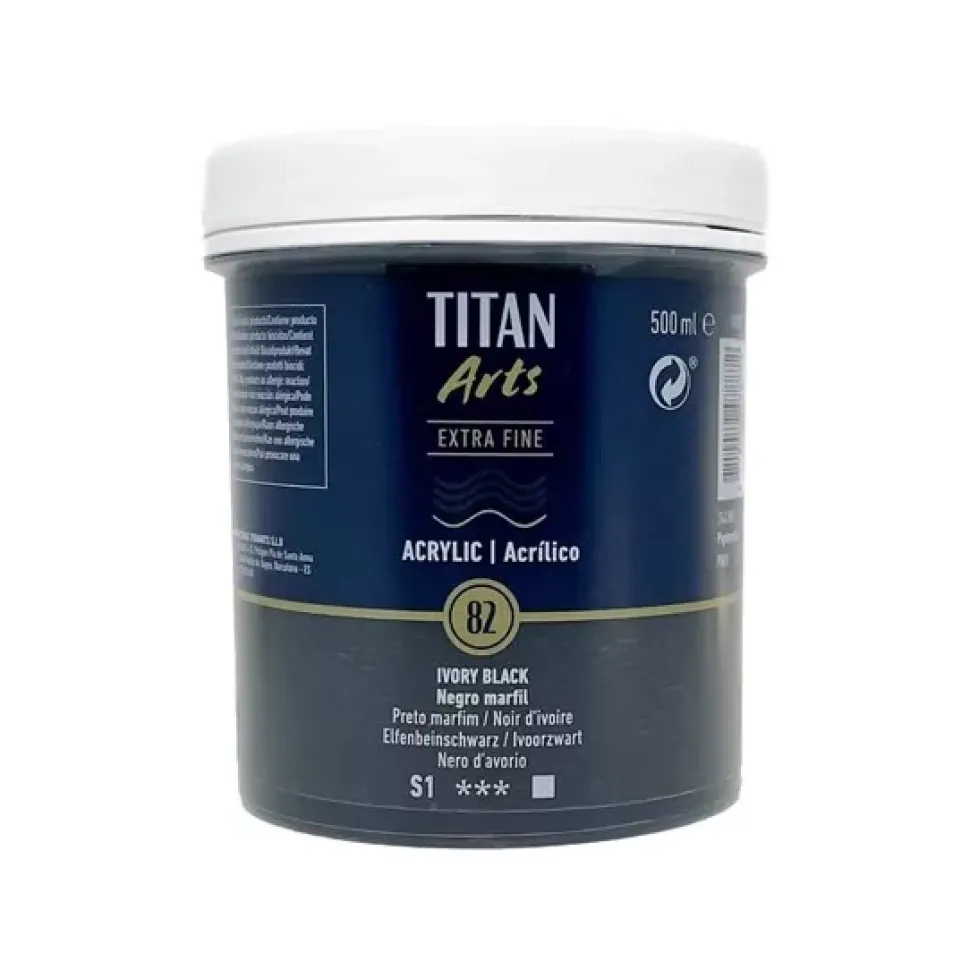 Acrílico Extrafino Negro Marfil nº82 S1 Titan 500ml