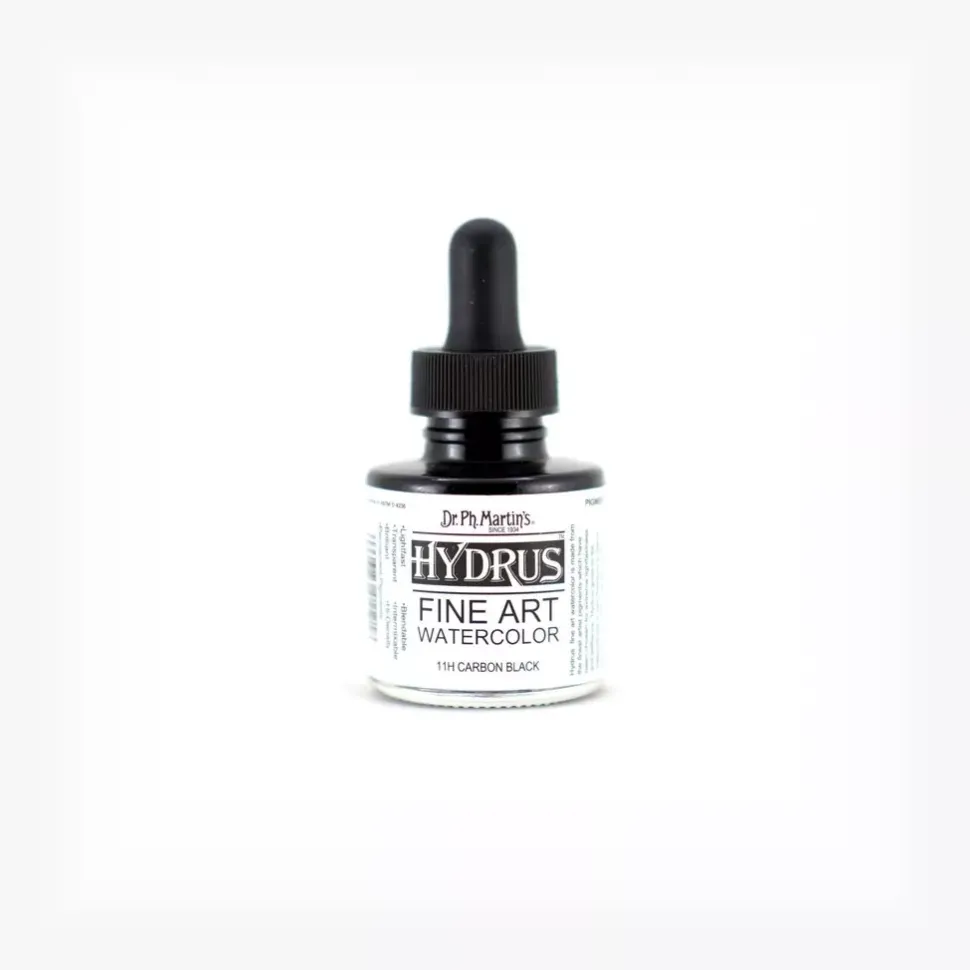 Acuarela Hydrus Fine Art 1.0 Oz Carbon Black Dr. Ph. Martin's
