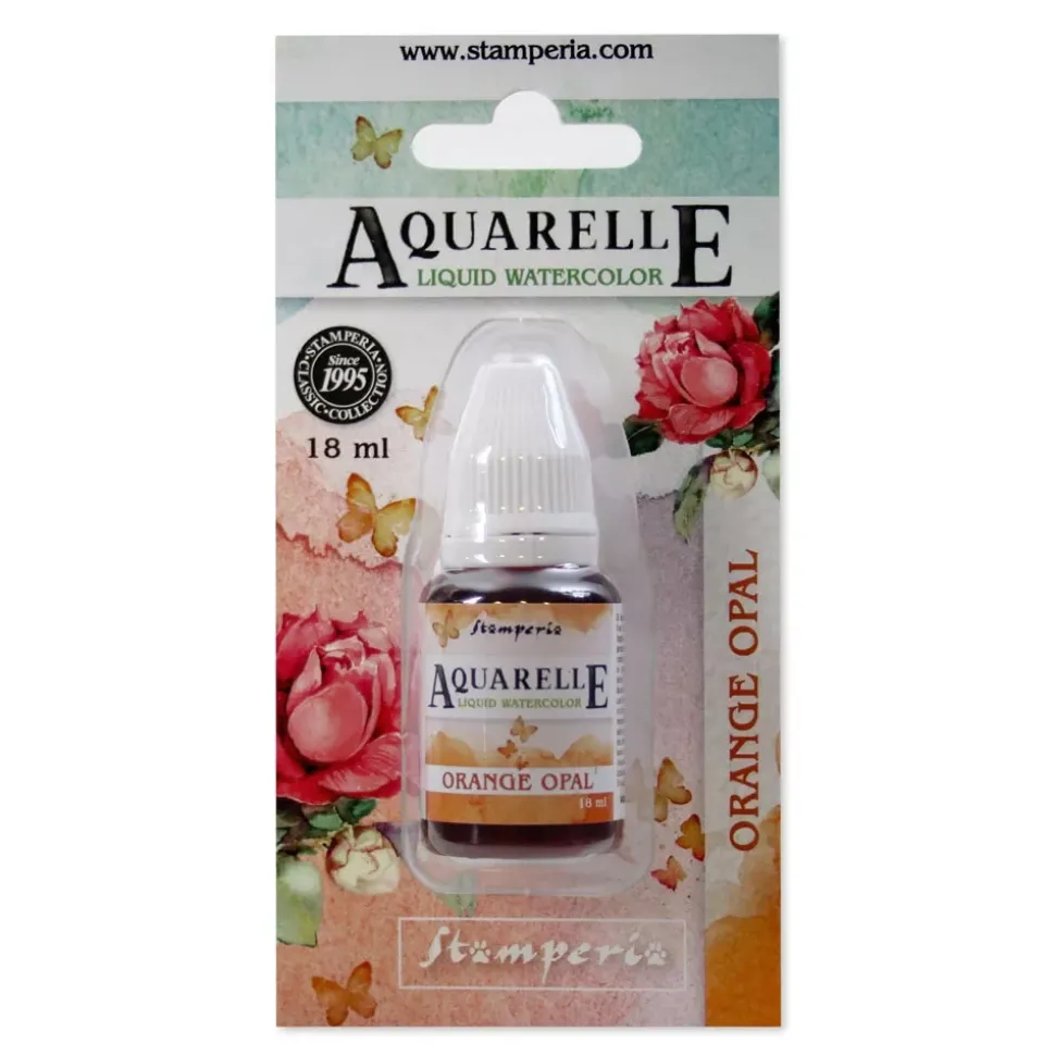 Acuarela líquida Ópalo naranja Stamperia