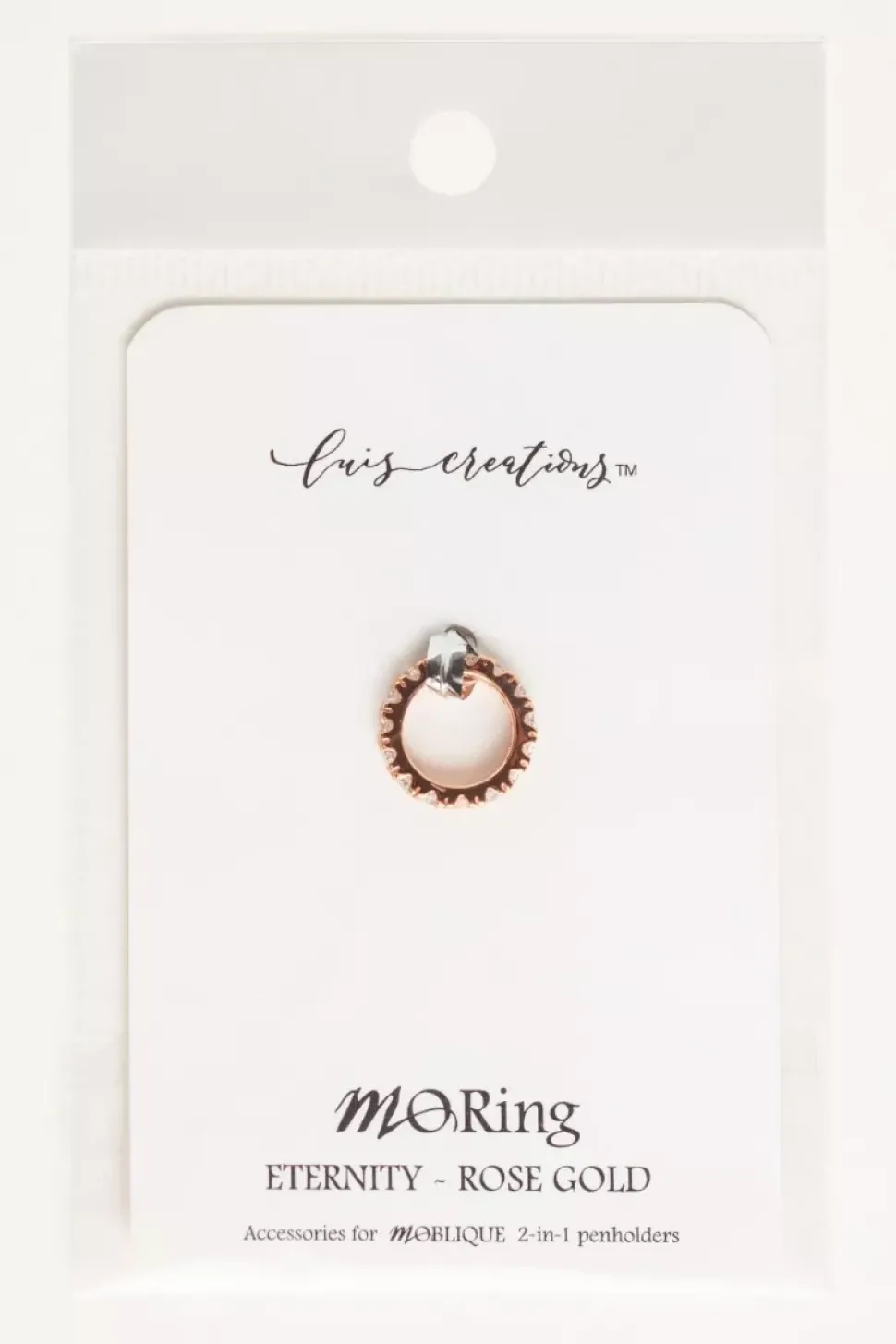 Anillo decorativo para portaplumillas MoRing Eternity Rose Gold Moblique