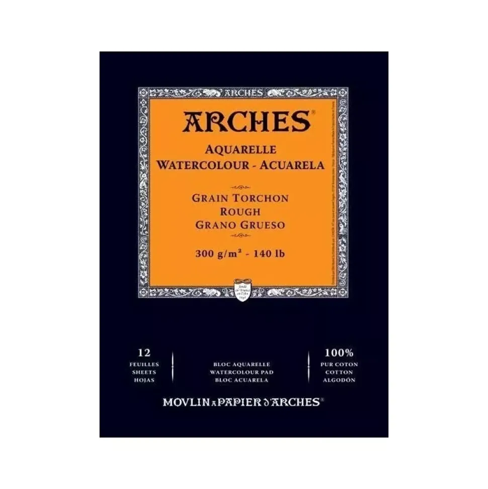 Bloc Acuarela Grano Grueso 300g/m² Arches 26x36cm
