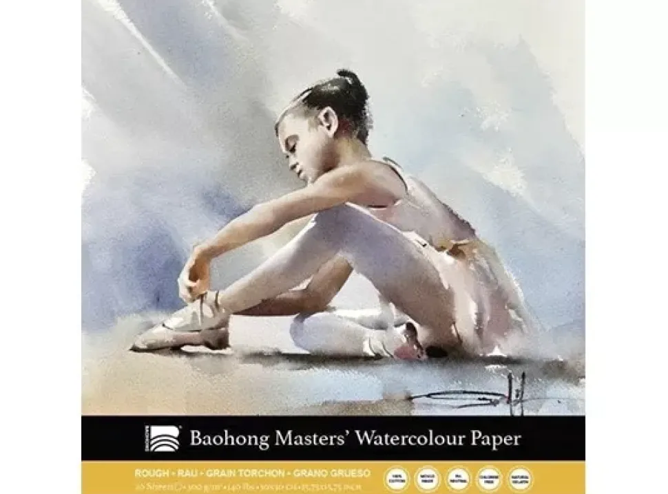Bloc acuarela grano grueso 20H Michael Solovyev Baohong 40x40cm 300g/m²