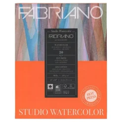 Bloc Acuarela Satinado 20H Hot Press Fabriano 20x24cm 200g/m²