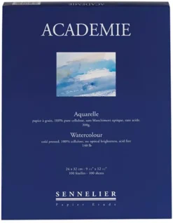 Bloc de Acuarela Academie Sennelier 300g/m² 24x32cm