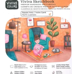 Bloc de Dibujo Hecho a Mano Viviva Colors 19,5x19,5cm 240g/m²