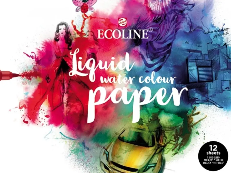 Bloc de papel para acuarela Ecoline