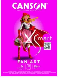 Bloc Dibujo XSmart Fan Art Extra Blanco Canson A4 250g/m²