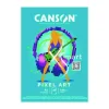 Bloc Dibujo XSmart Pixel Art Blanco Cuadriculado Canson A4 120g/m²