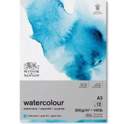 Bloc encolado acuarela grano fino Postales Winsor & Newton A6 300gr