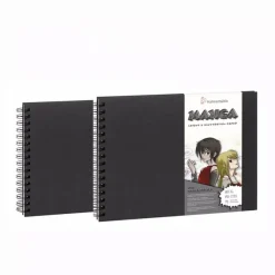 Bloc espiral liso diseño e ilustración Manga Hahnemühle 80gr/m2
