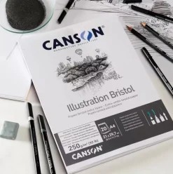 Bloc Illustration Bristol Encolado 1 Lado Extra Liso Canson 250g/m²