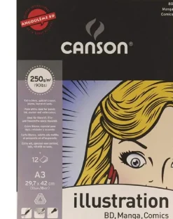 Bloc Illustration Bristol Encolado 1 Lado Extra Liso Canson 250g/m²