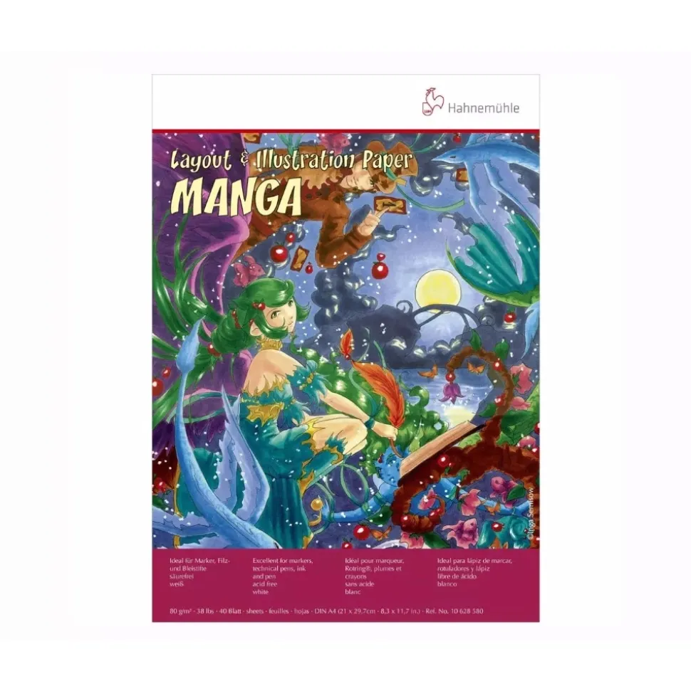 Bloc liso diseño e ilustración Manga Hahnemühle A4 80gr/m2
