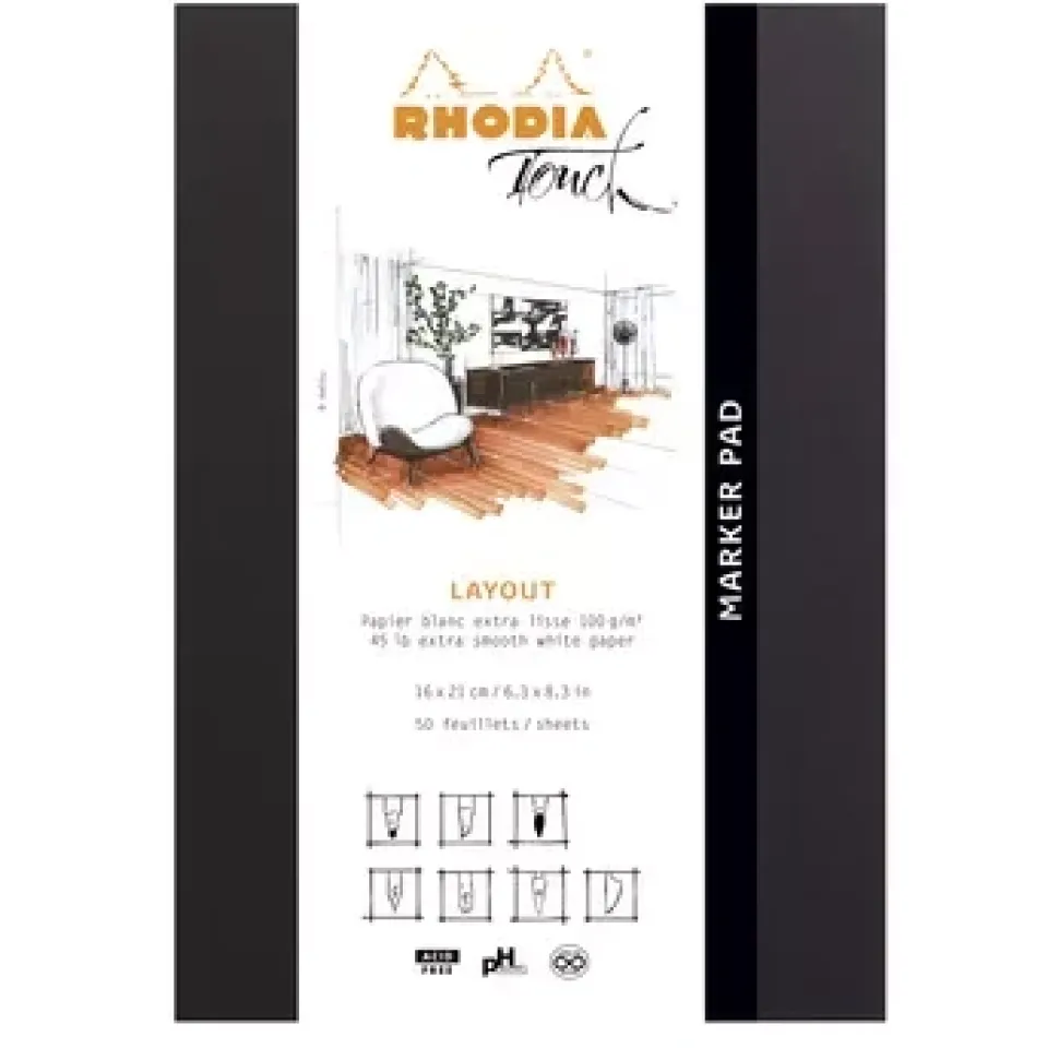 Bloc Marker Pad Rhodia A5+ 16x21cm
