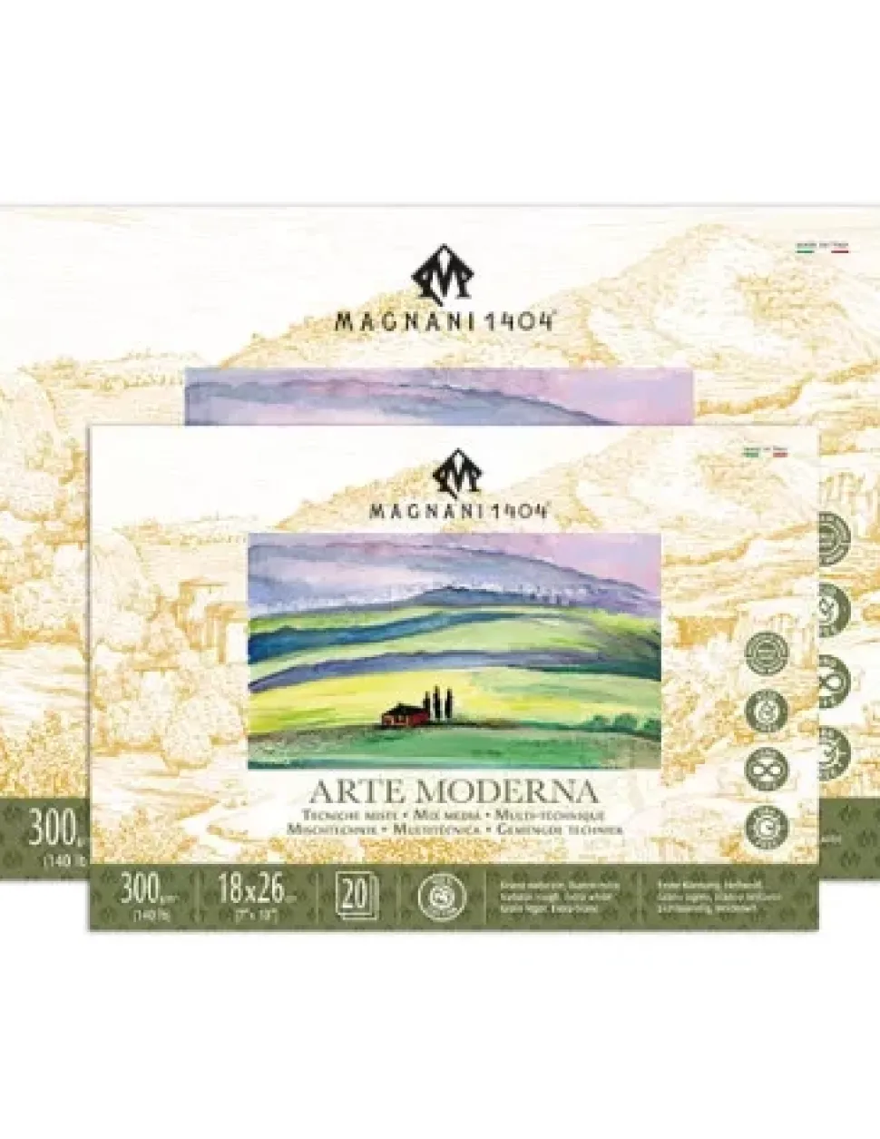 Bloc mixed media natural Arte Moderna Magnani 300gr/m2