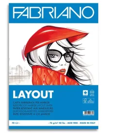 Bloc rotuladores Layout Fabriano A4 75g/m²
