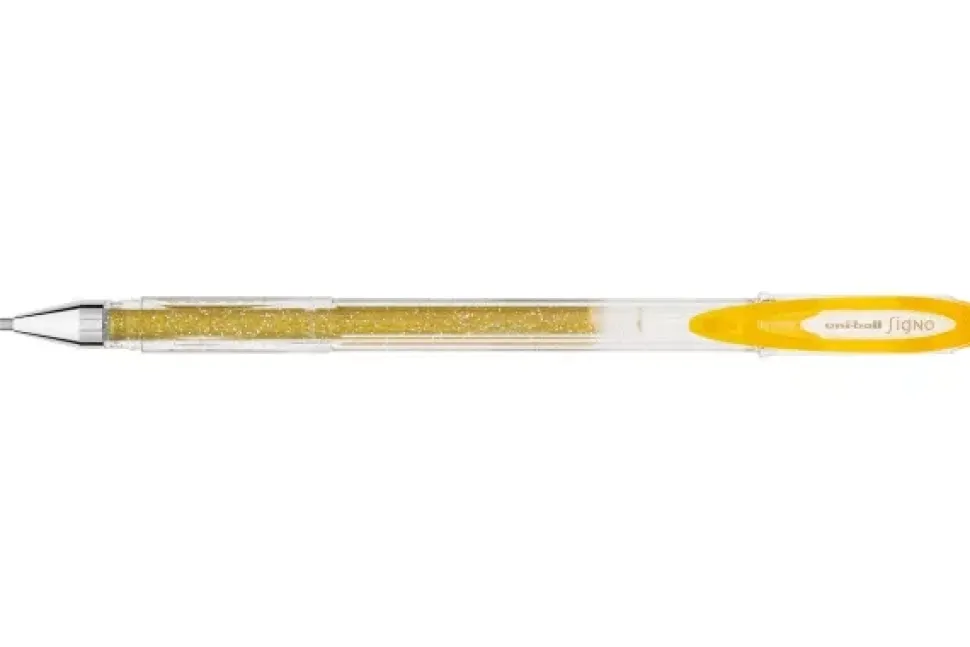 Bolígrafo de Gel Signo Sparkling Oro Uni-Ball