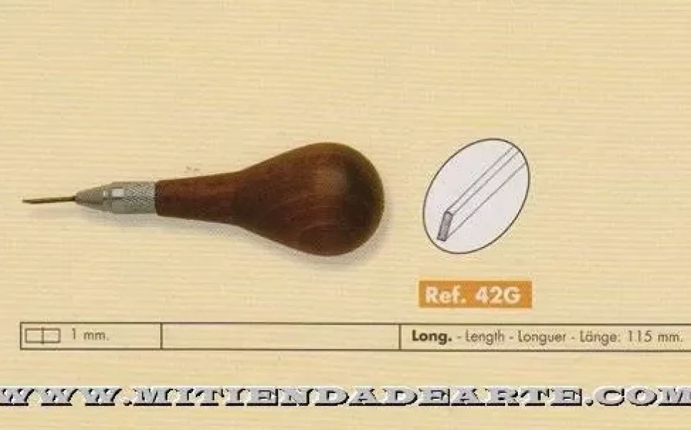 Buril especial para grabado mango de madera GR-042G