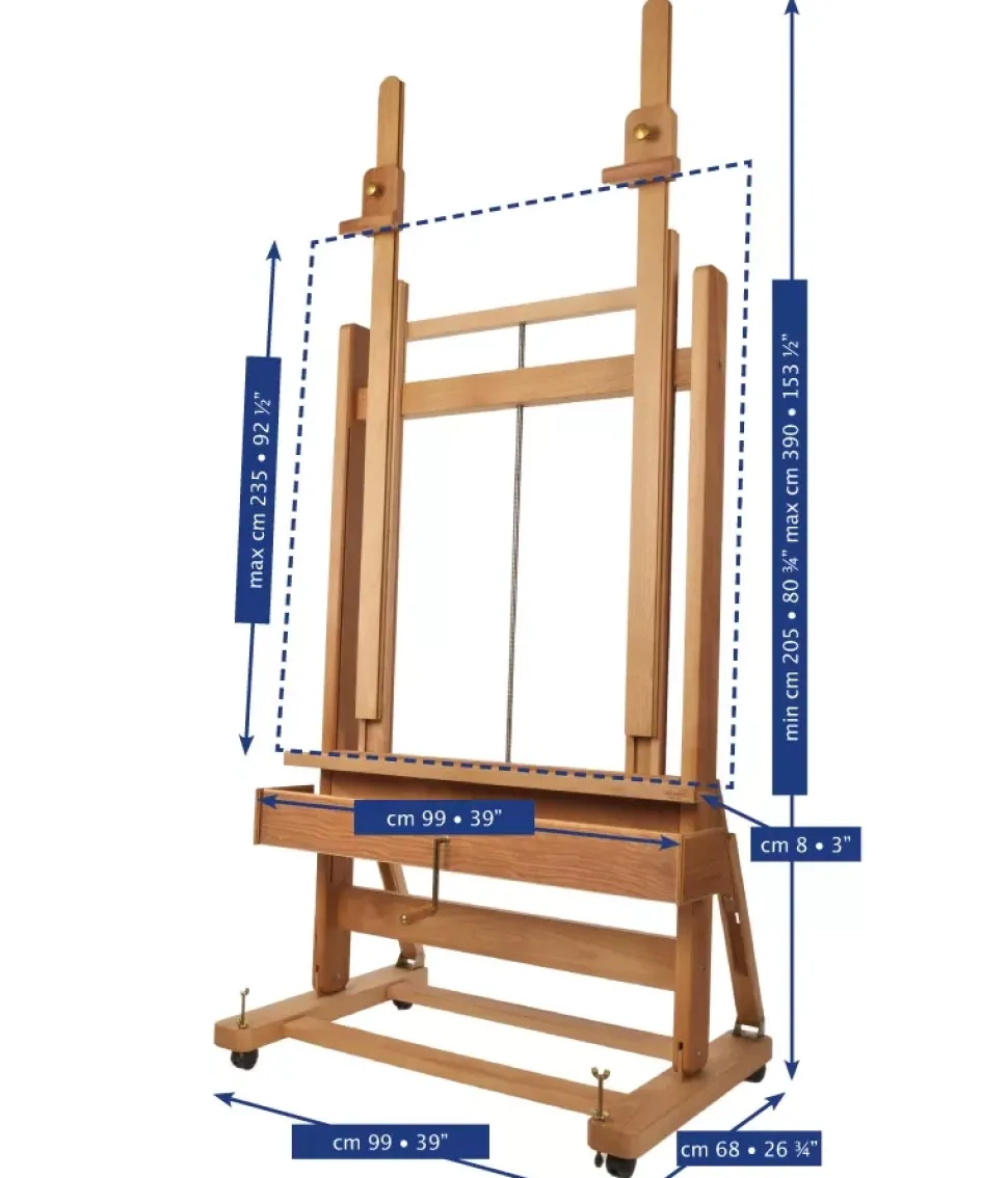 Caballete Estudio Mabef 02 doble barra manivela