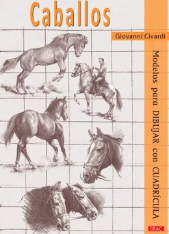 Caballos modelos para dibujar con cuadrícula