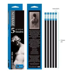Caja 5 carboncillos duros H Nitram 5mm