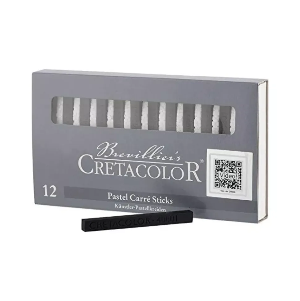 Caja 12 cretas negras Carré Cretacolor
