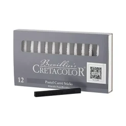 Caja 12 cretas negro intenso Carré Cretacolor