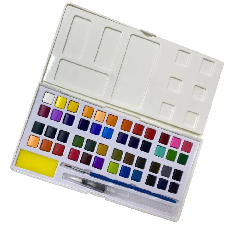Caja 48 godets acuarela y pinceles Artist Pocketbox Alex Bog