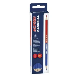 Caja 12 lápices Bicolor Memorial Rojo-Azul Alpino