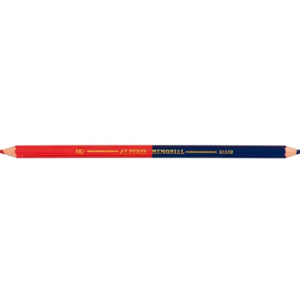 Caja 12 lápices Bicolor Memorial Rojo-Azul Alpino