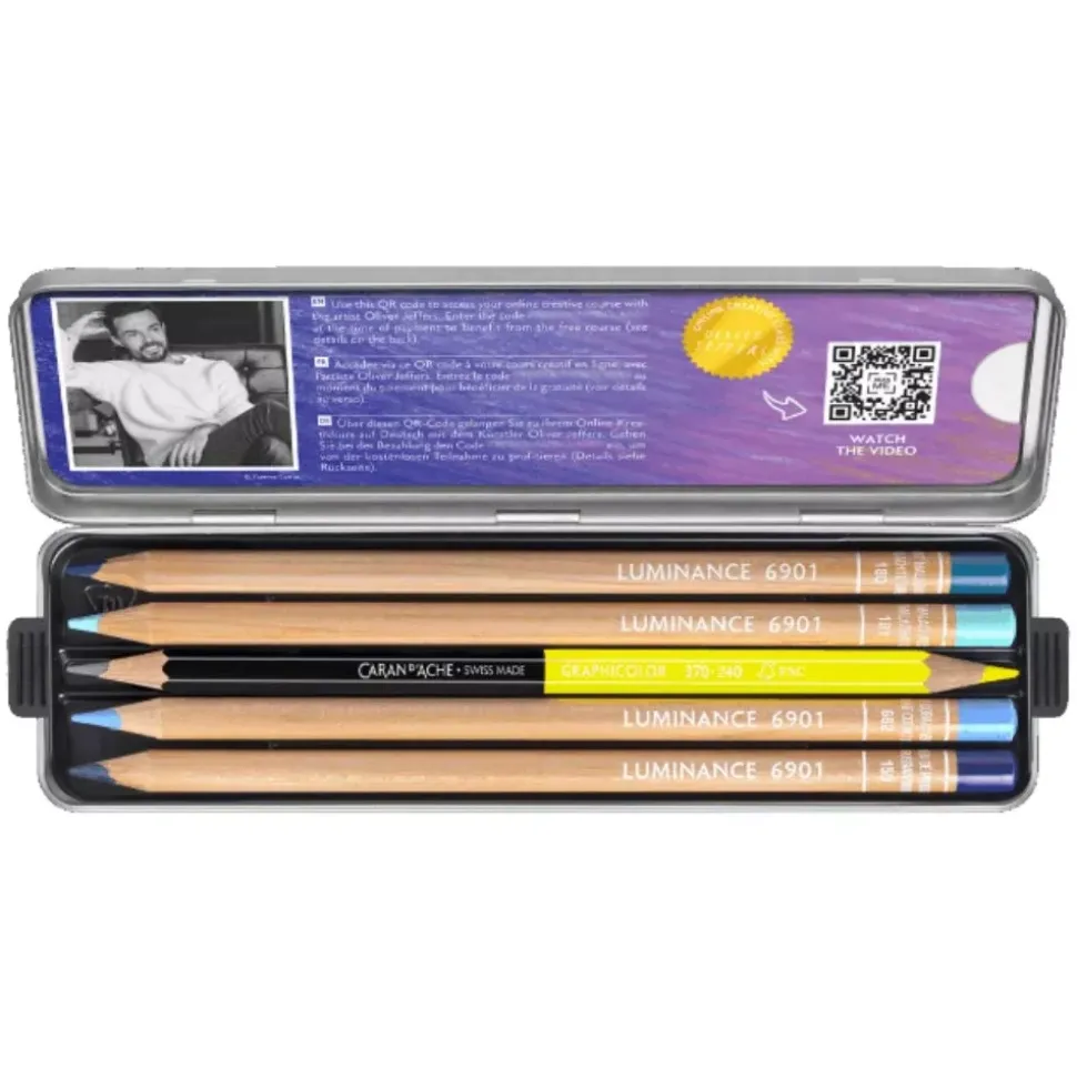 Caja 8 lápices Luminance 6901 Edición Especial Oliver Jeffers Caran D'Ache