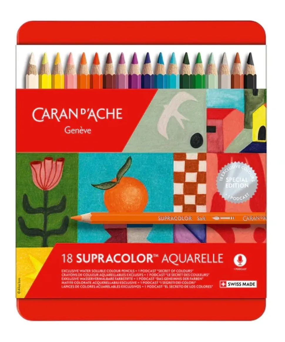 Caja 18 lápices Supracolor Aquarelle Caran d'Ache