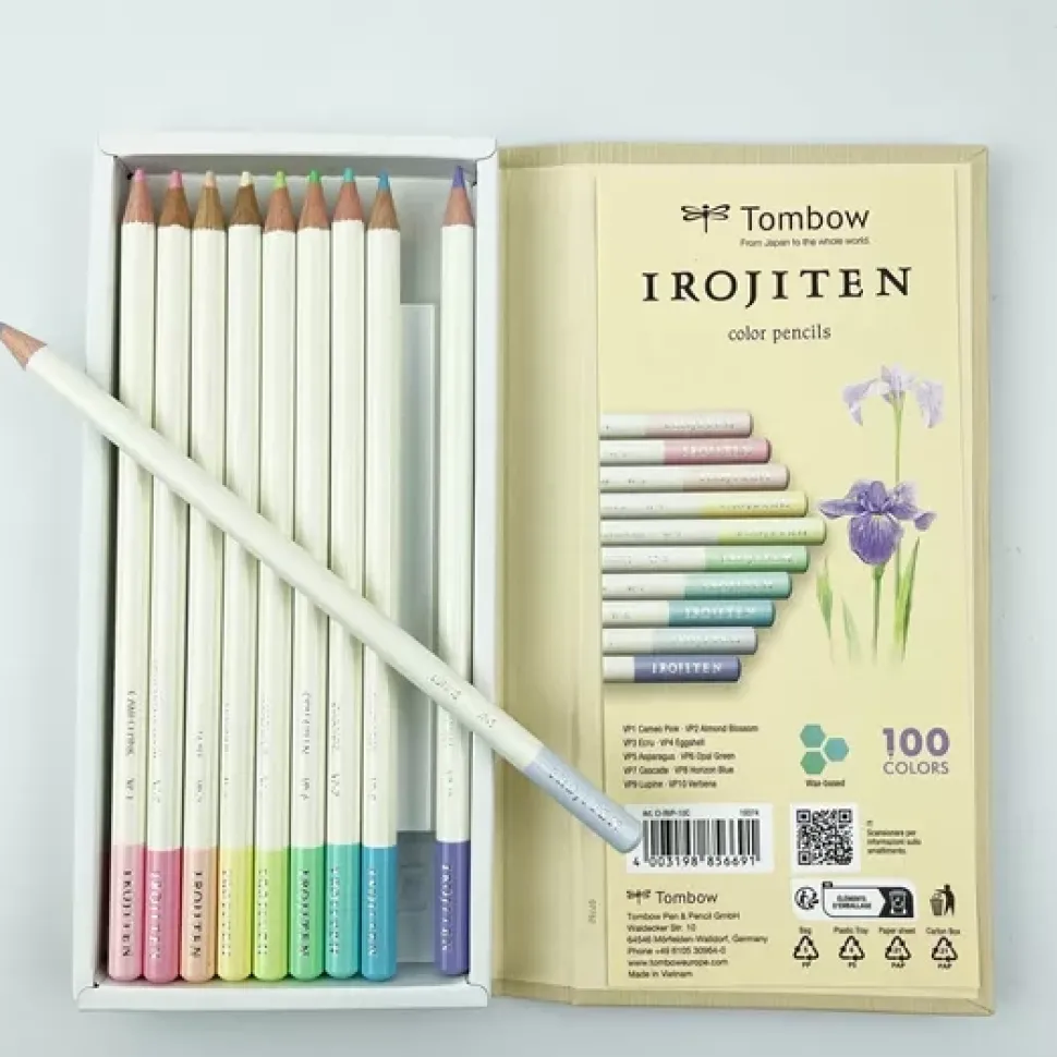 Caja 10 lápices tonos pastel Irojiten Tombow