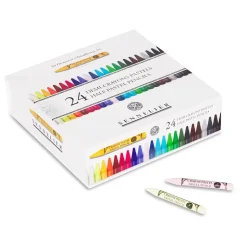 Caja 24 medias minas lápiz pastel surtidos y 12 espacios Sennelier