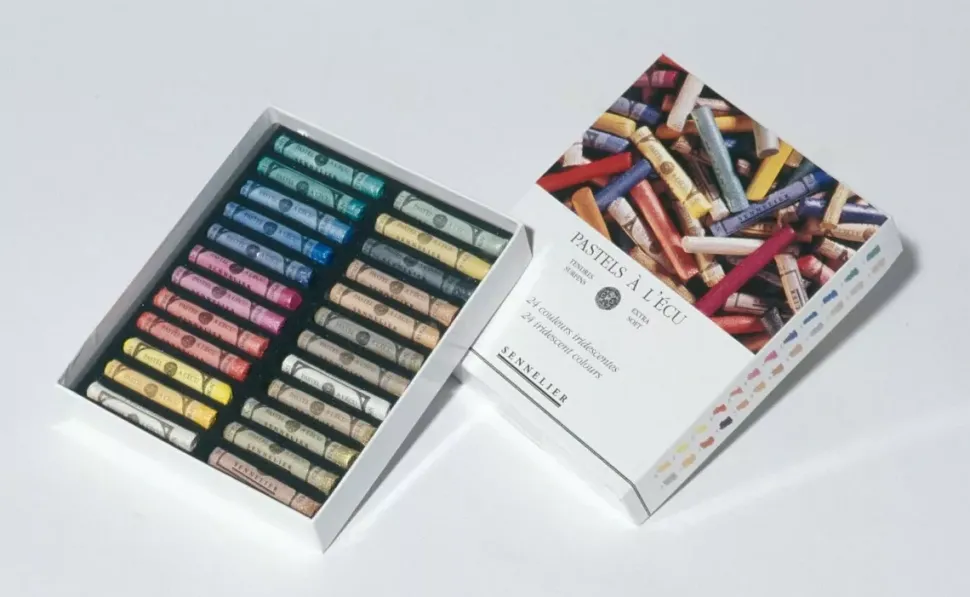 Caja 24 Pasteles Colores Iridiscentes Sennelier