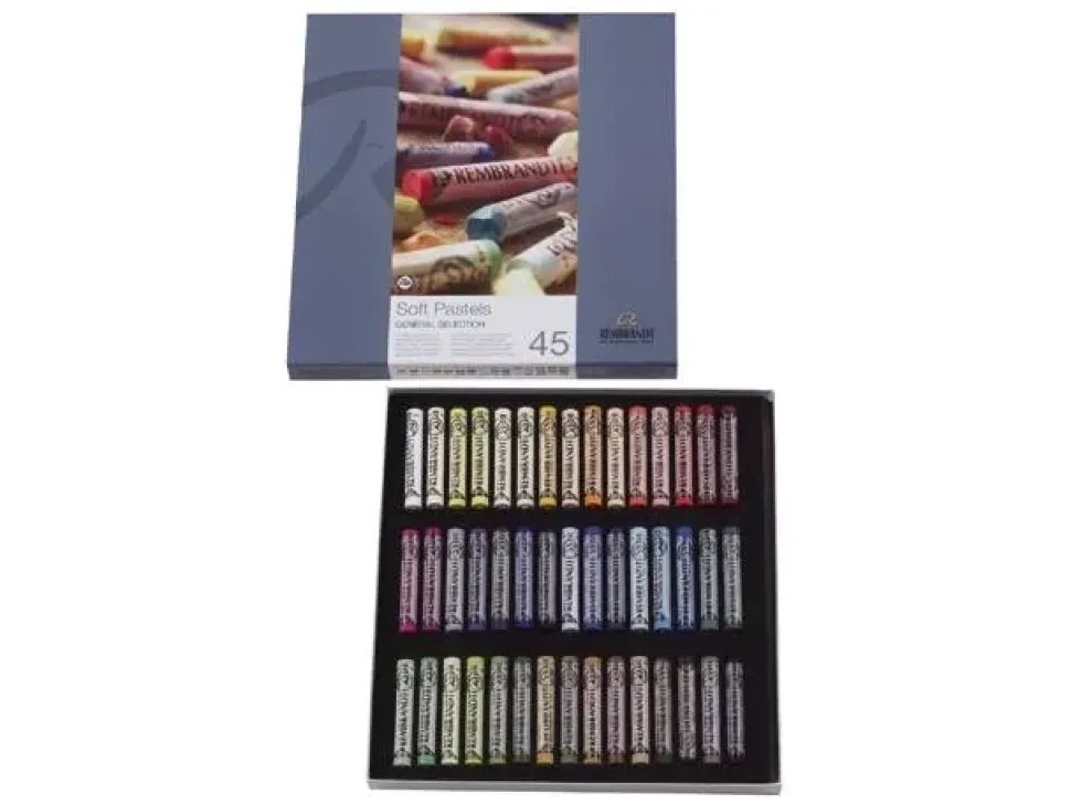 Caja 45 pasteles suaves extrafinos selección general Rembrandt