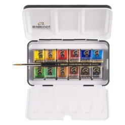 Caja 12 pastillas de acuarela metálico Rembrandt