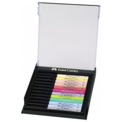 Caja 12 rotuladores Pastel Pitt Artist Pen Brush Faber-Castell