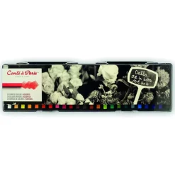 Caja con 24 carrés de color Conté à Paris