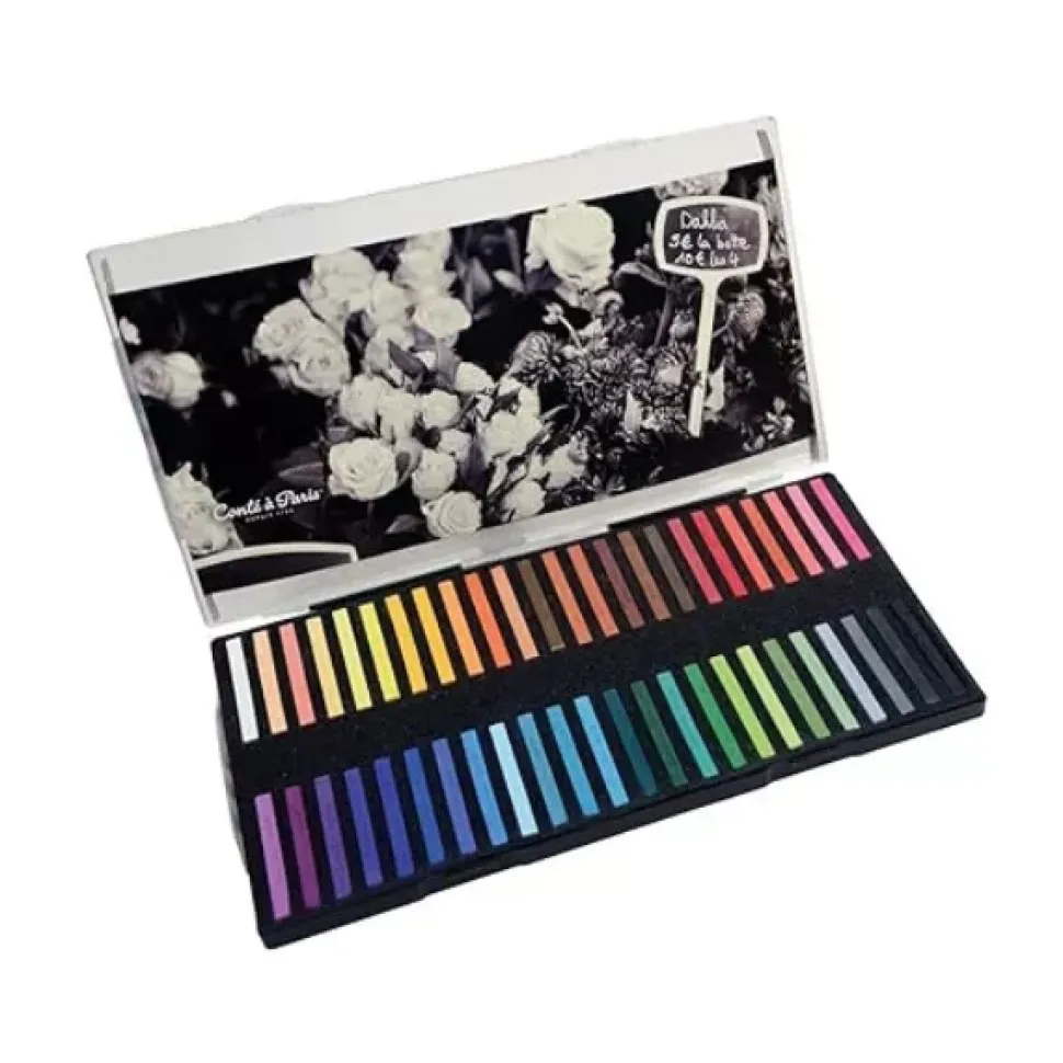 Caja con 48 carrés de color Conté à Paris