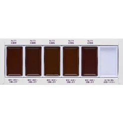 Caja de 6 acuarelas Granulating Colors 1 Kuretake Gansai Tambi