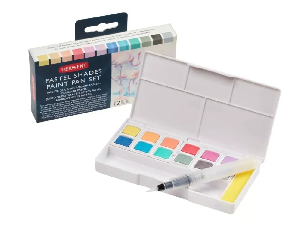 Caja de 12 Acuarelas Pastel Derwent
