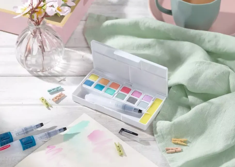 Caja de 12 Acuarelas Pastel Derwent