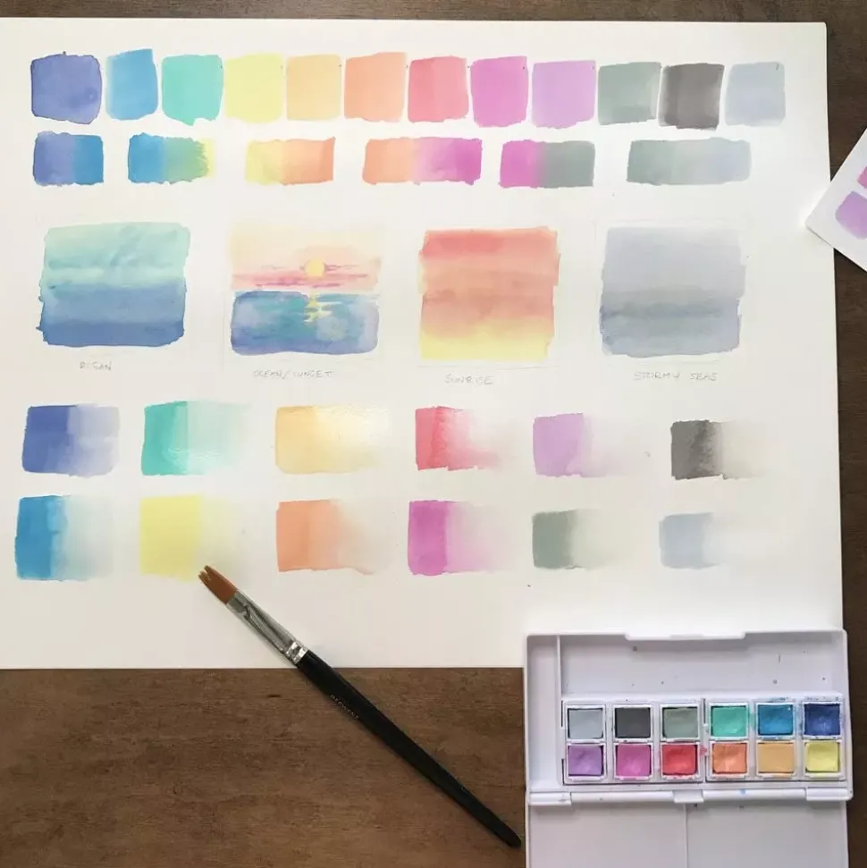 Caja de 12 Acuarelas Pastel Derwent