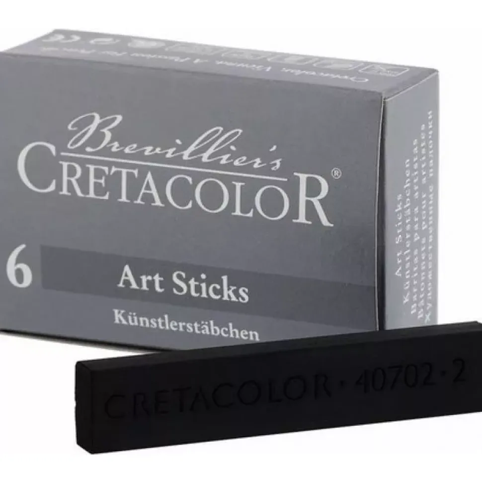Caja de 6 barritas de carbón Cretacolor