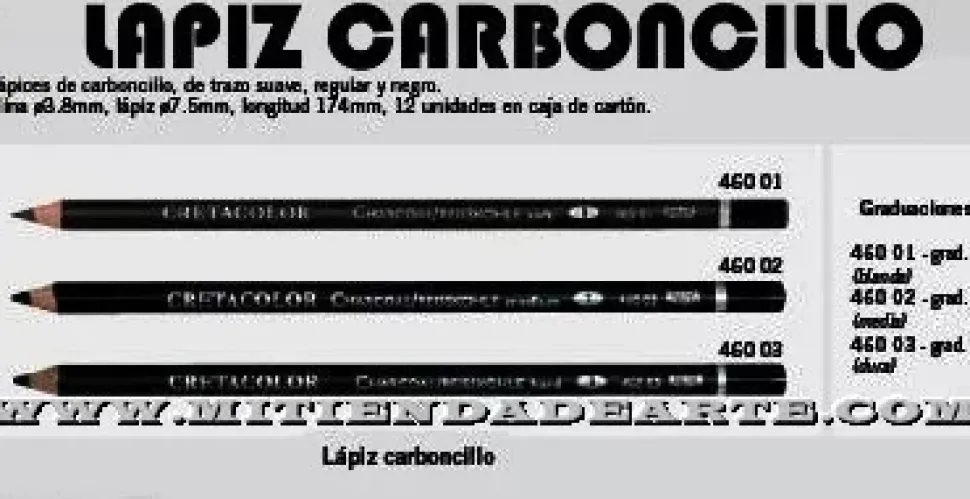 Caja de 3 Lápices de Carboncillo Cretacolor