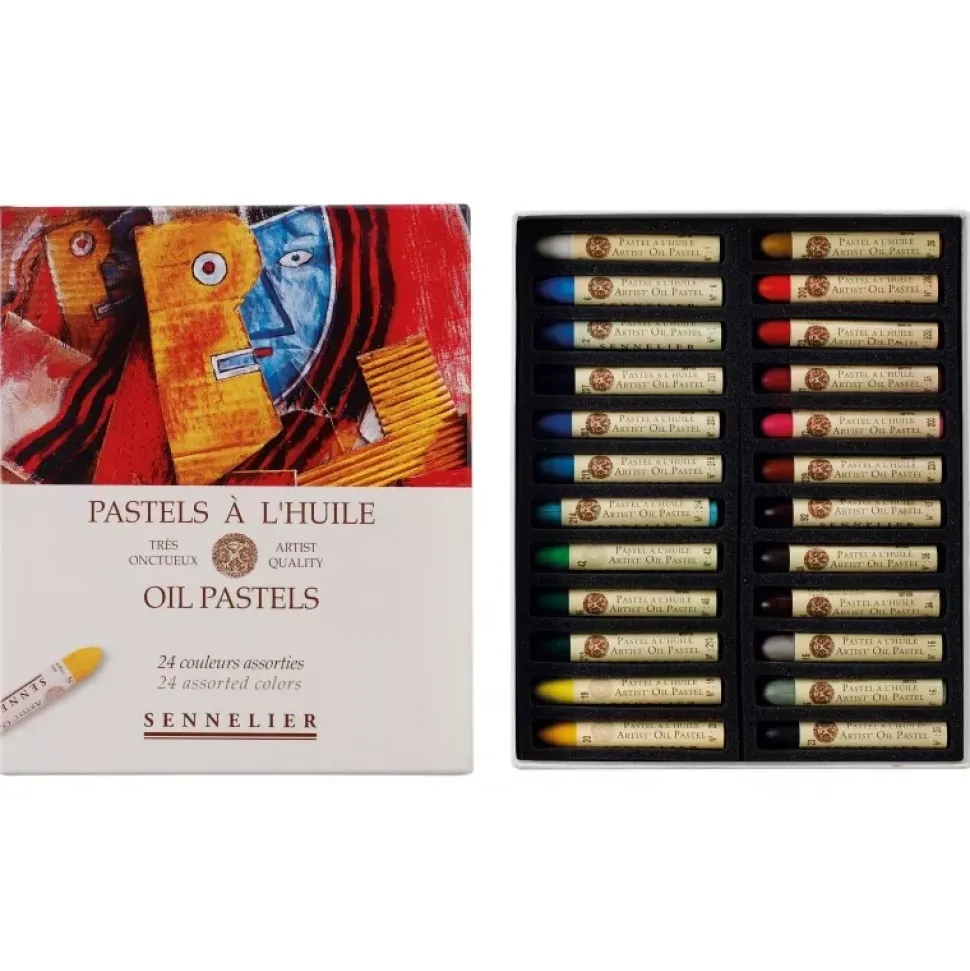 Caja de 24 Pasteles al Óleo Colores Básicos Sennelier