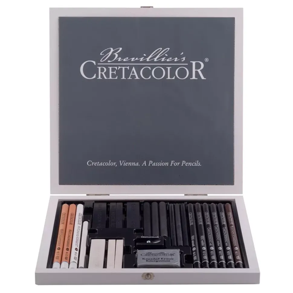 Caja de 25 piezas Black and White Cretacolor