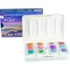 Caja de acuarelas 12 godets Granulados Natural Earth White Nights